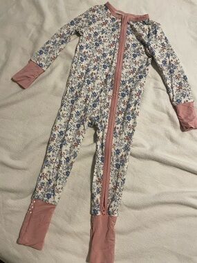 NWOT Angel Dear Country Girl Floral 2 Way Zipper Romper